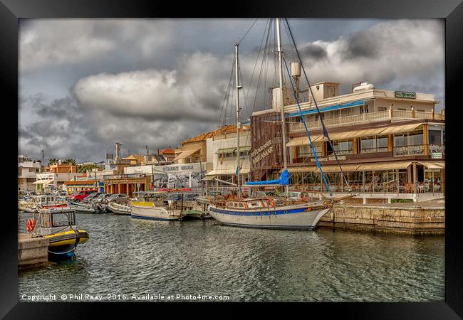 The Harbour at Cabo de Palos.  Framed Print by Phil Reay