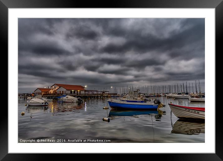 Stormy skies on the Mar Menor Framed Mounted Print by Phil Reay