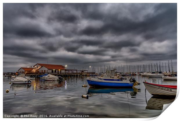 Stormy skies on the Mar Menor Print by Phil Reay
