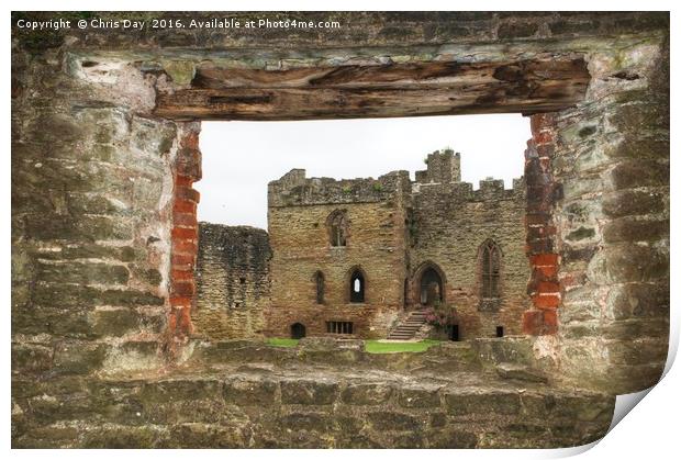 Ludlow Castle Print by Chris Day