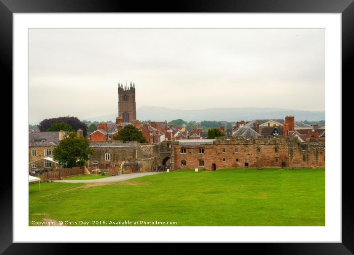 Ludlow Castle Framed Mounted Print by Chris Day