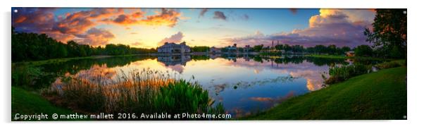 Celebration Orlando Panorama Acrylic by matthew  mallett