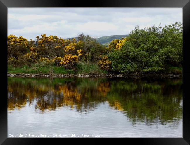 The Averon in the Highlands Framed Print by Rhonda Surman