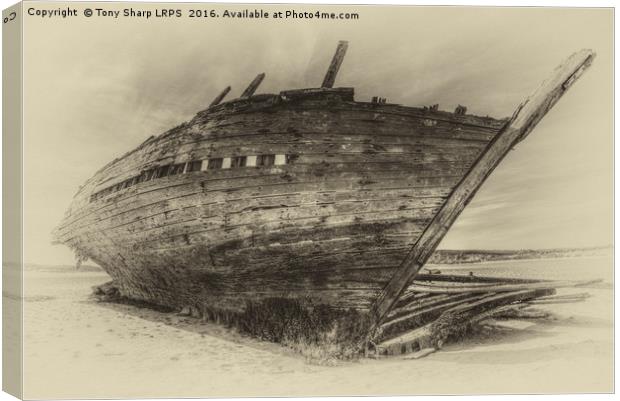 The wreck of “Bád Eddie” (Eddie's Boat)  Canvas Print by Tony Sharp LRPS CPAGB