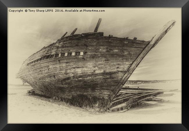 The wreck of “Bád Eddie” (Eddie's Boat)  Framed Print by Tony Sharp LRPS CPAGB