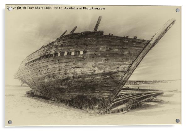 The wreck of “Bád Eddie” (Eddie's Boat)  Acrylic by Tony Sharp LRPS CPAGB