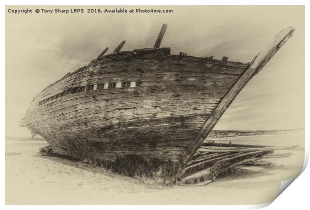 The wreck of “Bád Eddie” (Eddie's Boat)  Print by Tony Sharp LRPS CPAGB