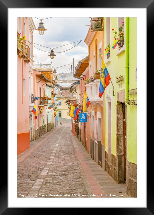 La Ronda Street Quito Ecuador Framed Mounted Print by Daniel Ferreira-Leite