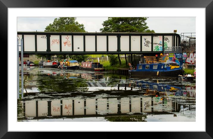 River Lea at Hackney Wick Framed Mounted Print by David French