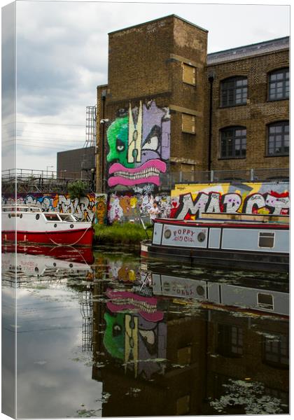 River Lea at Hackney Wick Canvas Print by David French