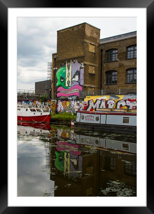 River Lea at Hackney Wick Framed Mounted Print by David French
