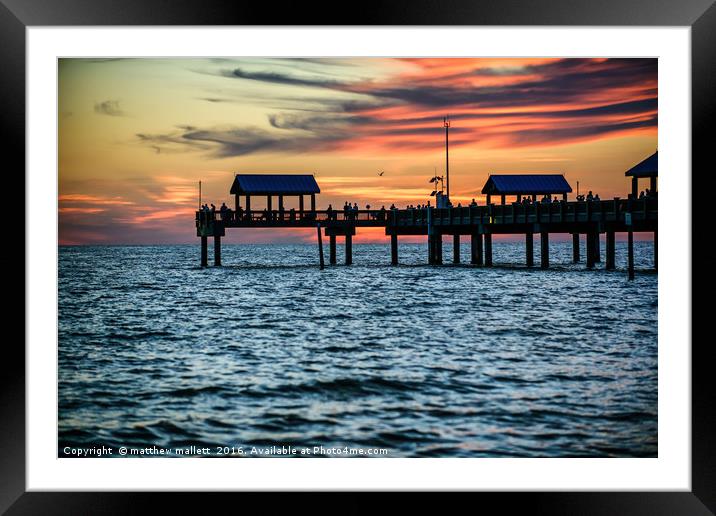 Watching The Last Light At Clearwater Framed Mounted Print by matthew  mallett
