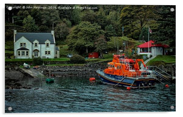 Islay Lifeboat Acrylic by John Hastings