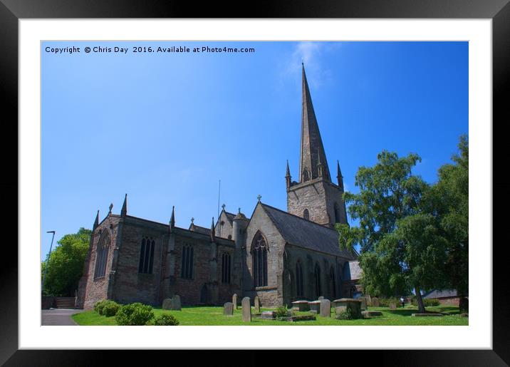 St Mary the Virgin Ross-on-Wye Framed Mounted Print by Chris Day