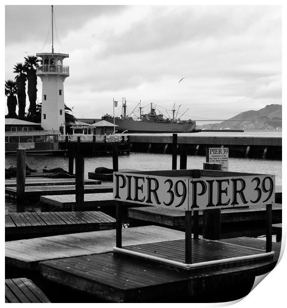 Pier 39 Print by Emma Roberts