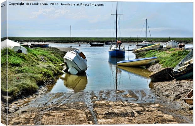 Heswall Beach and its slipway Canvas Print by Frank Irwin