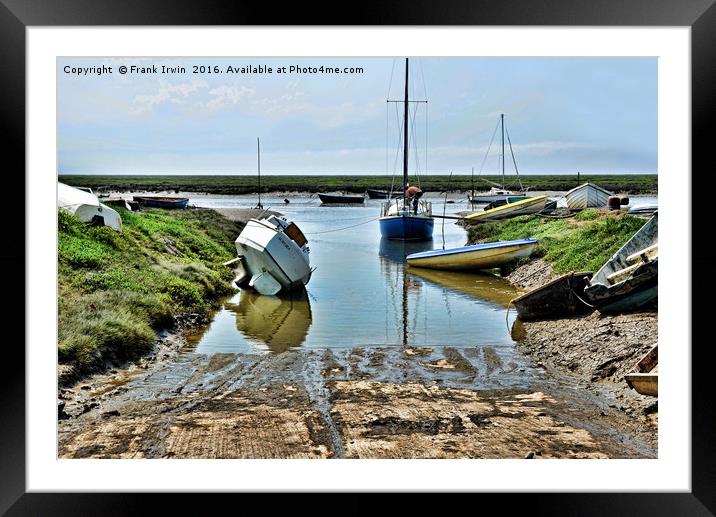 Heswall Beach and its slipway Framed Mounted Print by Frank Irwin