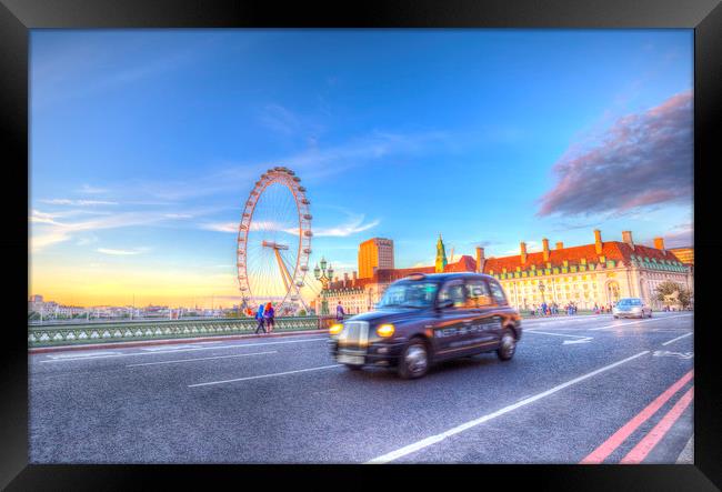 Westminster Bridge And The London Eye Framed Print by David Pyatt