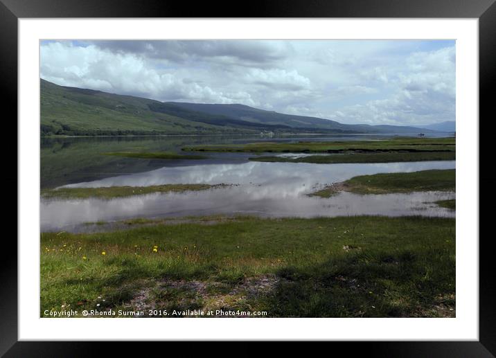 Cloud Reflections on Loch Eil Framed Mounted Print by Rhonda Surman