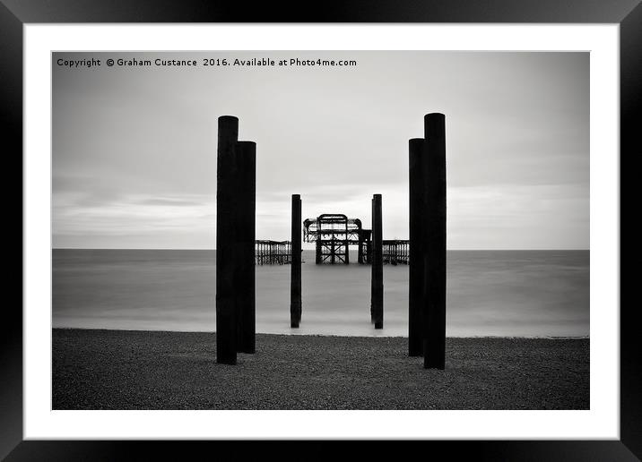 West Pier Brighton Framed Mounted Print by Graham Custance