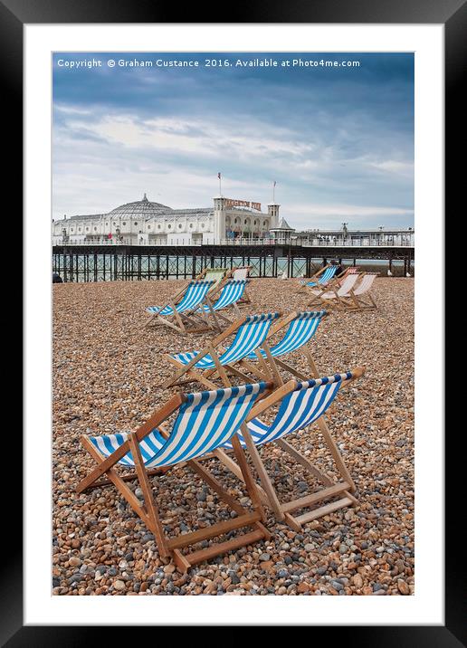 Brighton Seafront & Pier Framed Mounted Print by Graham Custance