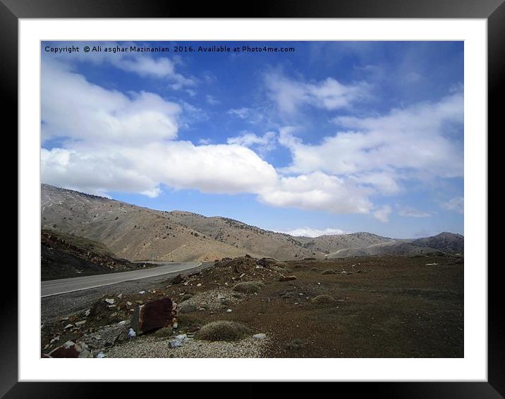 A nice view of mountain, Framed Mounted Print by Ali asghar Mazinanian