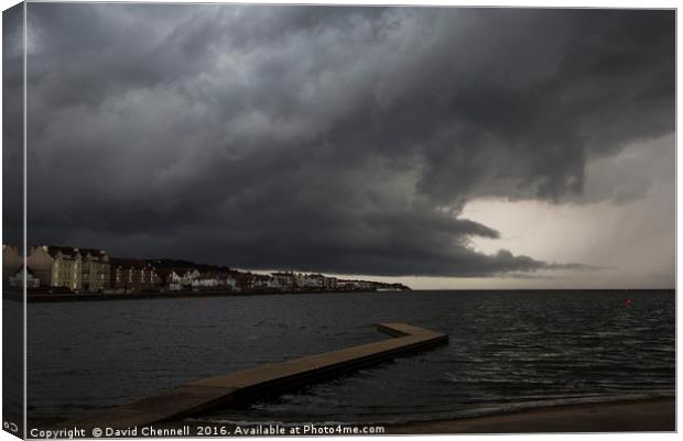 West Kirby Storm Canvas Print by David Chennell