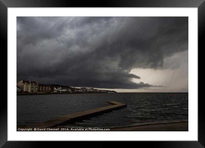 West Kirby Storm Framed Mounted Print by David Chennell