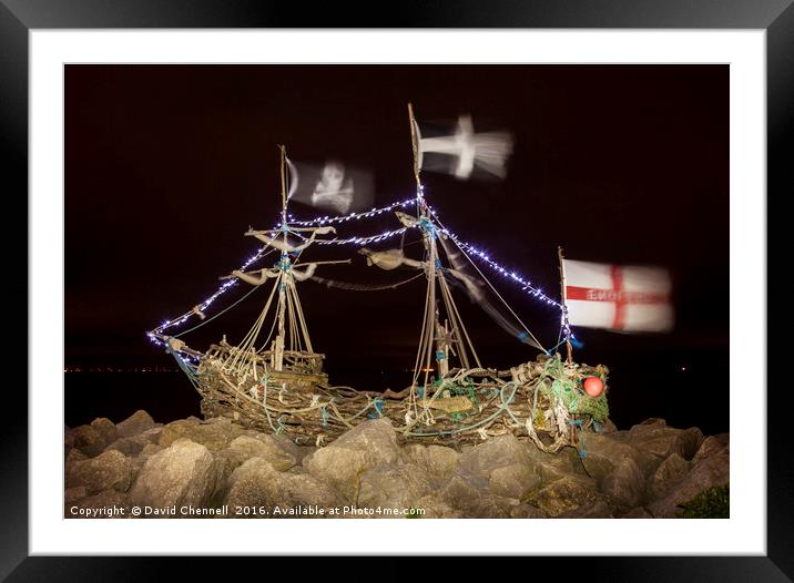 Grace Darling Pirate Ship   Framed Mounted Print by David Chennell