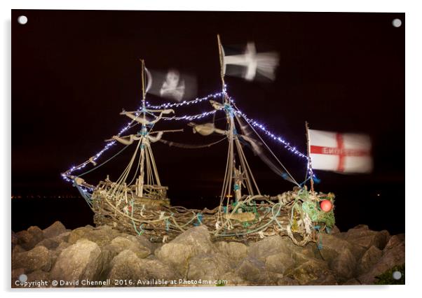 Grace Darling Pirate Ship   Acrylic by David Chennell