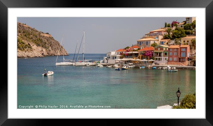 Lazy summer dreams in Assos.......... Framed Mounted Print by Naylor's Photography