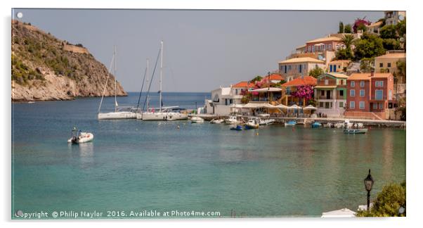 Lazy summer dreams in Assos.......... Acrylic by Naylor's Photography