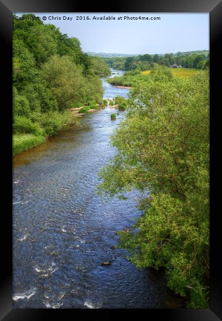 River Wye at Hay-on-Wye Framed Print by Chris Day