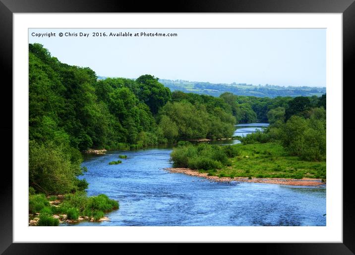River Wye at Hay-on-Wye Framed Mounted Print by Chris Day