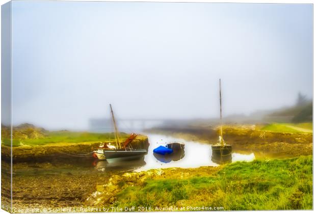 Sea Mists At Portencross Canvas Print by Tylie Duff Photo Art