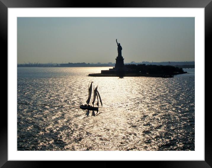 Lady Liberty Framed Mounted Print by Emma Roberts
