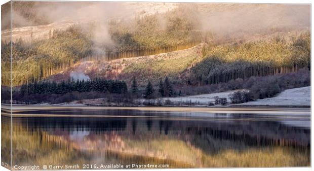 Trees at Loch Leven, Glencoe. Canvas Print by Garry Smith