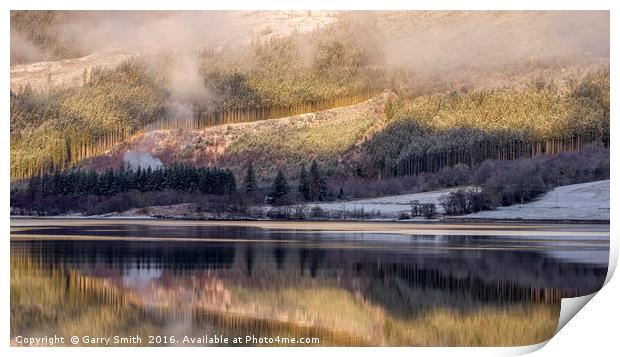 Trees at Loch Leven, Glencoe. Print by Garry Smith