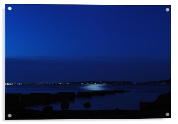 Moonlit Morning Acrylic by Emma Roberts