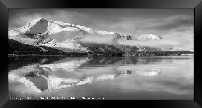 Mist Over Loch Leven. Framed Print by Garry Smith