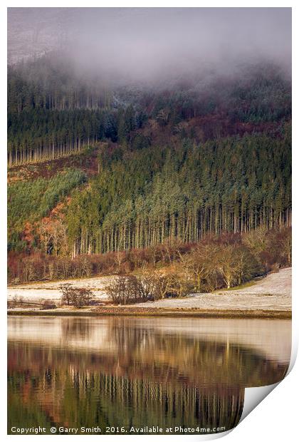 Tree Lines at Loch Leven. Print by Garry Smith