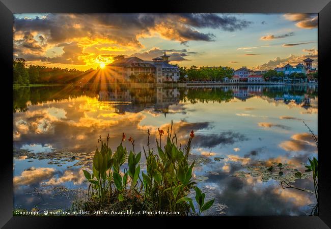 Celebration Orlando Sunset Heaven Framed Print by matthew  mallett