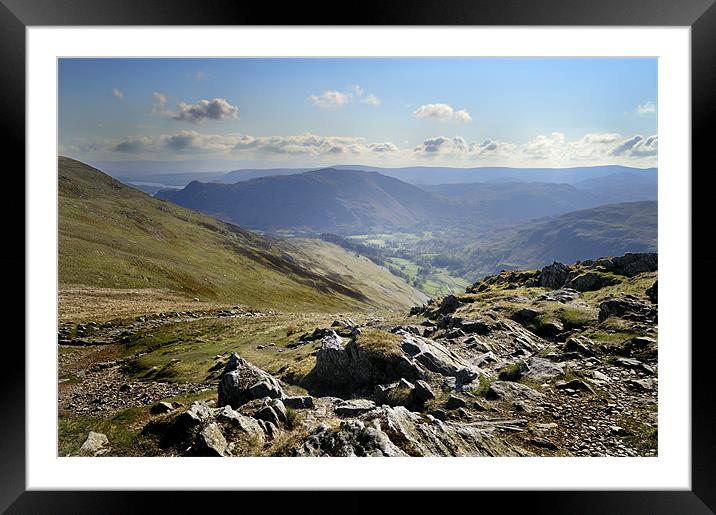Towards the lake at Glenridding Framed Mounted Print by Stephen Mole