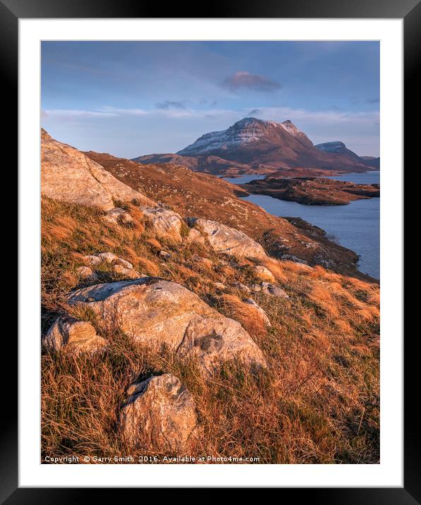 Fading Light on Cul Mor. Framed Mounted Print by Garry Smith