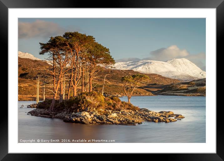 Island Life. Loch Assynt, Sutherland. Framed Mounted Print by Garry Smith