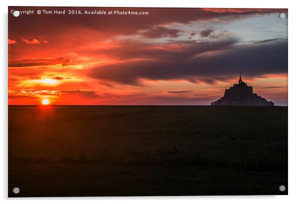 Le Mont Saint Michel Acrylic by Tom Hard