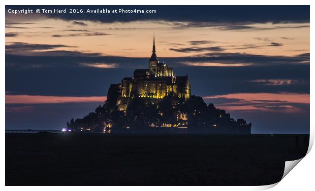 Le Mont Saint Michel Print by Tom Hard