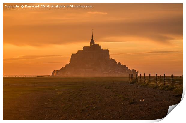 Le Mont Saint Michel Print by Tom Hard