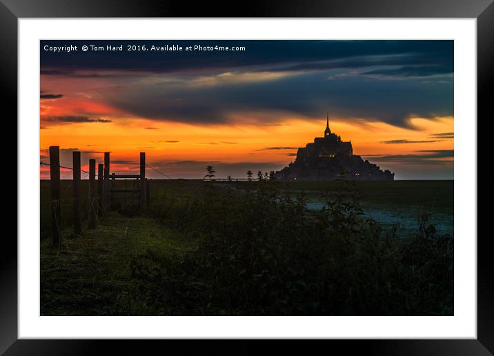 Le Mont Saint Michel Framed Mounted Print by Tom Hard