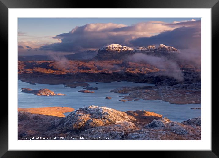 Suilven from Stac Pollaidh. Framed Mounted Print by Garry Smith